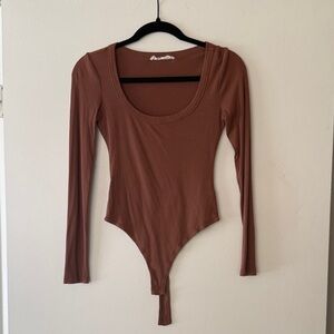 Elodie Chocolate Long Sleeve Bodysuit